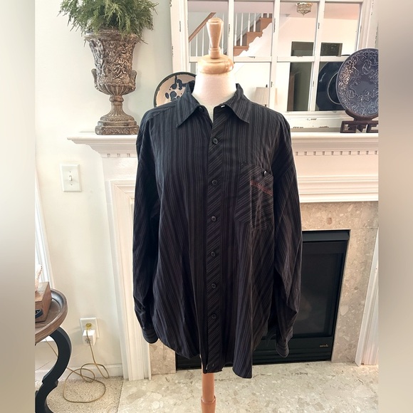 Harley-Davidson Other - Harley-Davidson Black Pinstripe Button Down Shirt